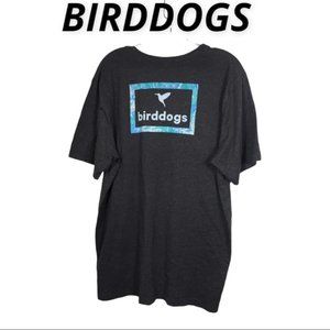 Birddogs Shirt Men's X-Large Gray Short Sleeve Cotton Adult Casual Graphic Logo